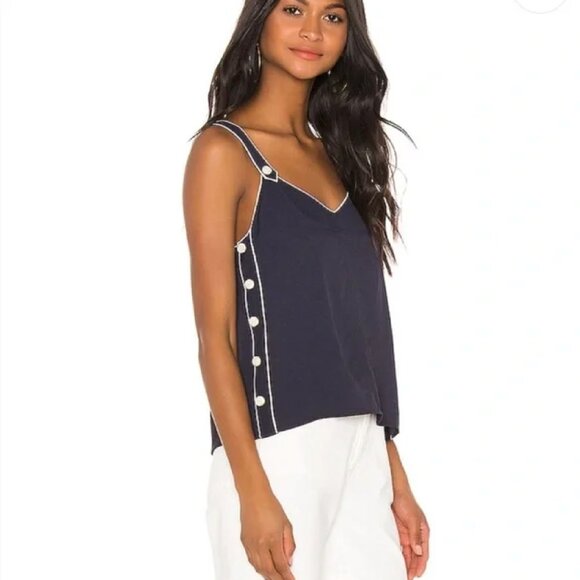 Rag & Bone Tops | Rag And Bone Tia Navy Tank Summer White Buttons - Size S - Picture 5 of 10